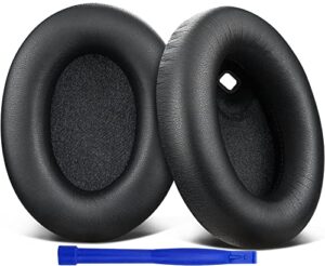 soulwit replacement earpads for sony wh-1000xm4 (wh1000xm4) headphones, ear pads cushions with noise isolation memory foam, added thickness, without affecting sensor-black