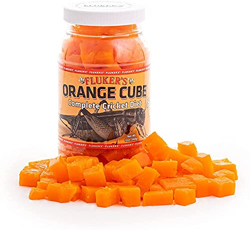 Fluker's Orange Cube Complete Cricket Diet 12oz - Includes Attached DBDPet Pro-Tip Guide