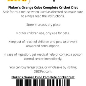 Fluker's Orange Cube Complete Cricket Diet 12oz - Includes Attached DBDPet Pro-Tip Guide