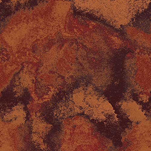 PBS Fabrics Polished Marble by Mirna Everett, Quilting Cotton by The Yard, Burnt Orange/Red