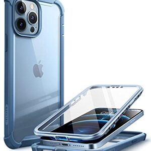 i-Blason Ares Case for iPhone 13 Pro 6.1 inch (2021 Release), Dual Layer Rugged Clear Bumper Case with Built-in Screen Protector - Azure