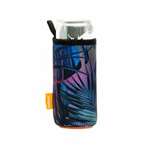 peekaboo premium slim can cooler, durable and stretchable fits 12 to 16 oz. slim cans and bottles too. (vice city camo - 1pc)