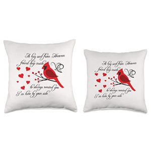 Hug Sent From Heaven Memorial Remembrance Hug Sent from Heaven Found Deep A Inside Memorial Cardinal Throw Pillow, 18x18, Multicolor