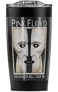 pink floyd the division bell stainless steel tumbler 20 oz coffee travel mug/cup, vacuum insulated & double wall with leakproof sliding lid | great for hot drinks and cold beverages