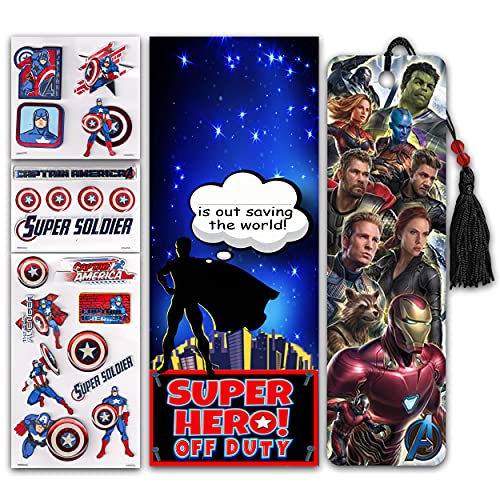 Avengers Lunch Box For Boys, Kids - Bundle with Avengers Lunch Container Kit, Bracelets, Stickers, More