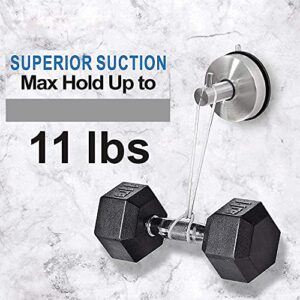 Shower Suction Cup Hooks SUS304 Stainless Steel Shower Hooks for loofah Heavy Duty Shower Wall Hook Suction Cup Hooks for Shower Towel Hooks for Towel Bathrobe Loofah Glass Door Wall 2 Pack