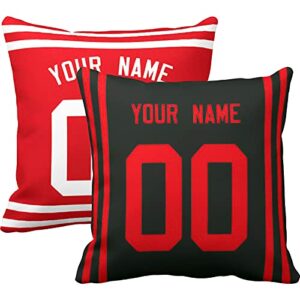 antking throw pillow 2 packs custom any name and number for men youth boy gift