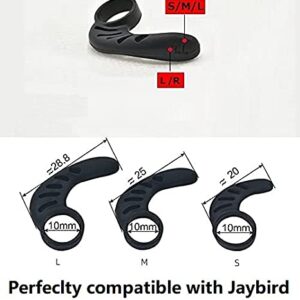 JNSA Ear Fin and Ear tip Set Replacement for Jaybird X2 X3 X4 X, S/M/L 3 Size 6 Pairs,Ear Fins 3 Pairs and Ear Tips 3 Pairs Compatible with Jaybird X X2 X3 X4,Black 33