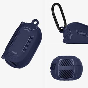 AIRSPO Case Designed for Galaxy Buds Plus Case (2020) / Galaxy Buds Case (2020) Full-Body Protective Skin with Keychain(Midnight Blue)