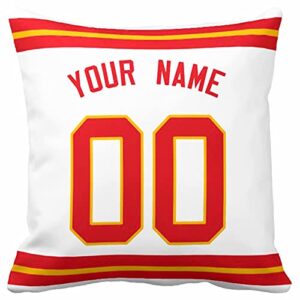 ANTKING Kansas Throw Pillow Custom Any Name and Number for Men Youth Boy Gift 16" x 16", 18" x 18"