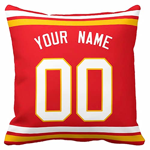 ANTKING Kansas Throw Pillow Custom Any Name and Number for Men Youth Boy Gift 16" x 16", 18" x 18"