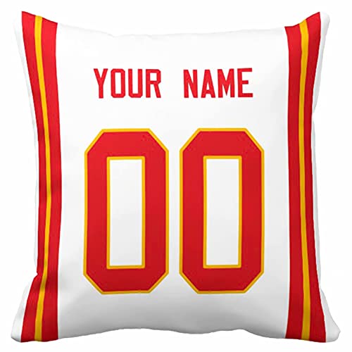 ANTKING Kansas Throw Pillow Custom Any Name and Number for Men Youth Boy Gift 16" x 16", 18" x 18"