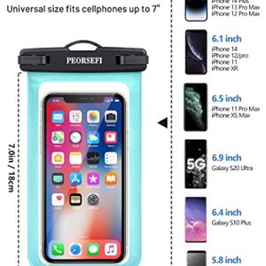 Universal Waterproof Phone Pouch - Waterproof Case for iPhone 14 13 12 11 Pro Max XS Plus Samsung Galaxy Cellphone Up to 7.0"， IPX8 Waterproof Cellphone Dry Bag Beach Vacation Essentials-2 Pack