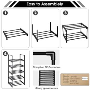 OYREL Shoe Rack, Sturdy Metal Shoe Rack Organizer,Narrow Shoe Rack,Shoe Racks for Closets,Shoes Rack,Shoe Stand,Shoe Shelf