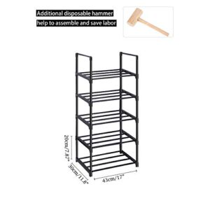 OYREL Shoe Rack, Sturdy Metal Shoe Rack Organizer,Narrow Shoe Rack,Shoe Racks for Closets,Shoes Rack,Shoe Stand,Shoe Shelf