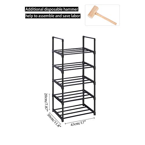 OYREL Shoe Rack, Sturdy Metal Shoe Rack Organizer,Narrow Shoe Rack,Shoe Racks for Closets,Shoes Rack,Shoe Stand,Shoe Shelf