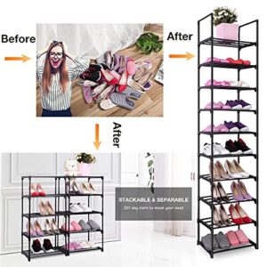 OYREL Shoe Rack, Sturdy Metal Shoe Rack Organizer,Narrow Shoe Rack,Shoe Racks for Closets,Shoes Rack,Shoe Stand,Shoe Shelf