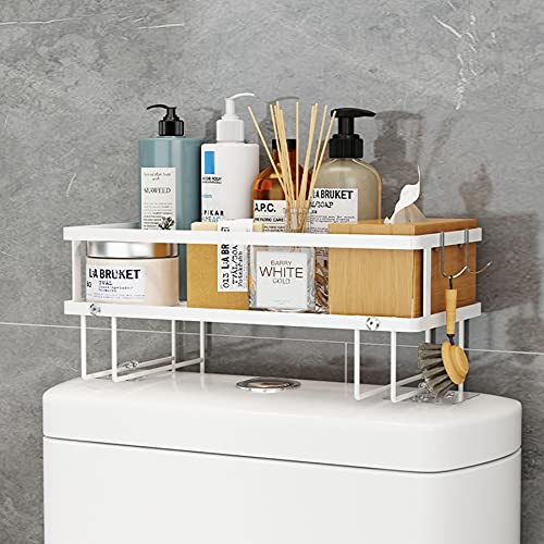 tristonsong 2-Tier Bathroom Over The Toilet Storage Shelf Countertop Organizer Kitchen Storage Organization with Wire Bracket Black