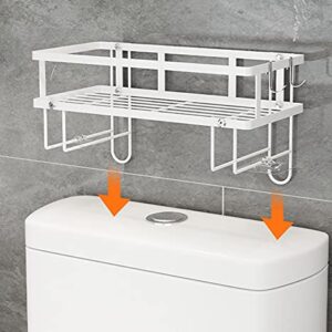 tristonsong 2-Tier Bathroom Over The Toilet Storage Shelf Countertop Organizer Kitchen Storage Organization with Wire Bracket Black