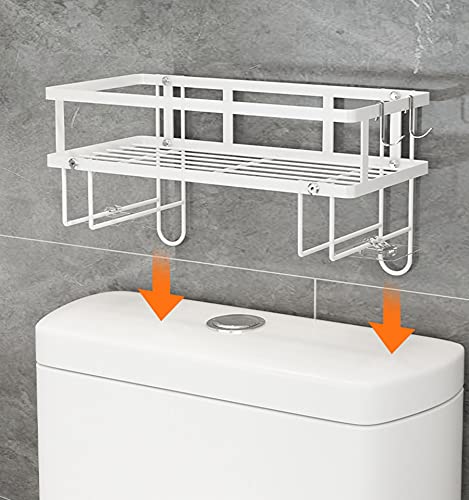 tristonsong 2-Tier Bathroom Over The Toilet Storage Shelf Countertop Organizer Kitchen Storage Organization with Wire Bracket Black