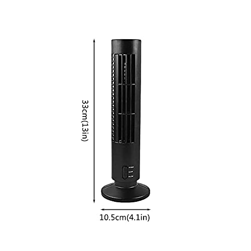 Cloudro Tower Fan With Remote,air Conditioner Fan,floor Fan-cooling Fan- Floor Fan-2 Speeds-quiet Portable Standing Bladeless For Indoor, Bedroom And Home Office Use(13 In) (Black), Small