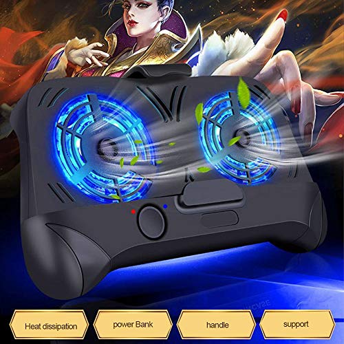 DDEHS Multifunctional Game Handle Dual Fan Cooling Bracket Mobile Phone Radiator Comfortable Handle. (Color : A)