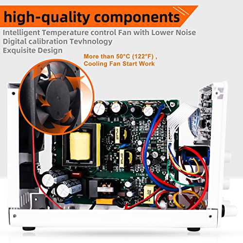 NICE-POWER DC Power Supply Variable Regulated Switching Adjustable 4-Digital Display Adjustable Lab Bench Power Supply, Output Enable/Disable Button (Side Display 30V/10V)