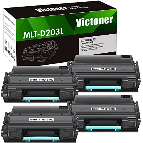 VICTONER Compatible Toner Cartridge Replacement for Samsung 203 203L MLT-D203L MLT-D203S for Samsung ProXpress M3870FW M4020ND M4070FR M3370FD M3320ND M3820DW Toner Printer (Black, 4-Pack)