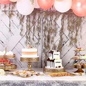 GMWD 6 Pcs Gold Cake Stands Set, Cake Pedestal Display Table Tiered Cupcake Holder Candy Fruite Dessert Plate Decorating for Wedding Birthday Party Baby Shower Celebration