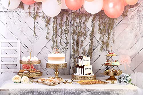 GMWD 6 Pcs Gold Cake Stands Set, Cake Pedestal Display Table Tiered Cupcake Holder Candy Fruite Dessert Plate Decorating for Wedding Birthday Party Baby Shower Celebration