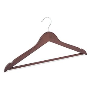 Amazon Basics Wood Suit Clothes Hangers - Cherry, 30-Pack