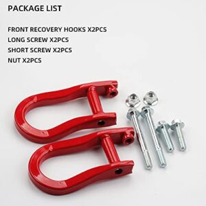 Front Tow Hooks Compatible with 2007-2019 Chevy Silverado GMC Sierra 1500 2019 Chevy Silverado GMC Sierra 1500 LD Replace 84192871