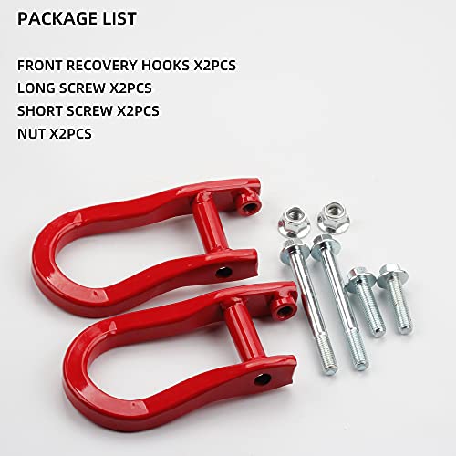 Front Tow Hooks Compatible with 2007-2019 Chevy Silverado GMC Sierra 1500 2019 Chevy Silverado GMC Sierra 1500 LD Replace 84192871