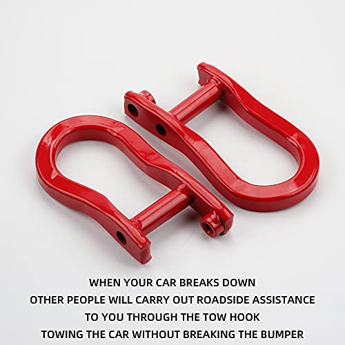 Front Tow Hooks Compatible with 2007-2019 Chevy Silverado GMC Sierra 1500 2019 Chevy Silverado GMC Sierra 1500 LD Replace 84192871