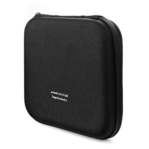 alavisxf xx cd case, 28 capacity eva protective dvd case portable zipper cd case holder disc storage organizer wallet bag for car home travel (28 capacity, black28)
