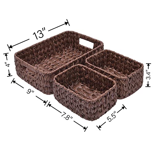 GRANNY SAYS Bundle of 2-Pack Wicker Baskets & 3-Pack Wicker Storage Baskets