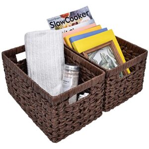 GRANNY SAYS Bundle of 2-Pack Wicker Baskets & 3-Pack Wicker Storage Baskets