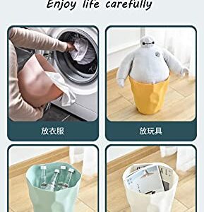 Wansan Irregular Trash Can Trash Can Plastic Trash Can Trash Can Fashion Simple Office Trash Can Without Lid, Kitchen Home Office Bedroom Office-yellow, 26x27x16cm