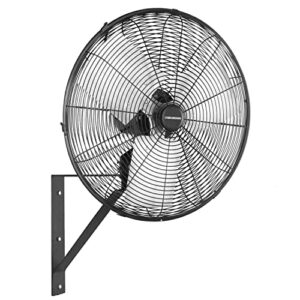 KEN BROWN 20 Inch Industrial Oscillating Wall Mount Fan 5500CFM,Heavy Duty,High Velocity,3- Speed,Black