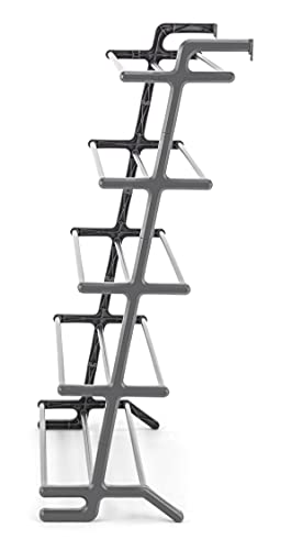 Whitmor 5-Tier Leaning Shoe Rack, Gray