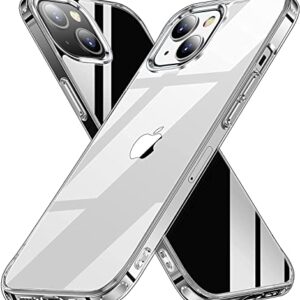 AEDILYS Shockproof for iPhone 13 Case,[ Non-Yellowing][15FT Military Grade Drop Protection] [Scratch-Resistant], Slim Non-Slip iPhone 13 Phone Case, 6.1''- Clear