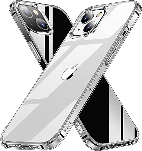 AEDILYS Shockproof for iPhone 13 Case,[ Non-Yellowing][15FT Military Grade Drop Protection] [Scratch-Resistant], Slim Non-Slip iPhone 13 Phone Case, 6.1''- Clear