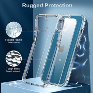 AEDILYS Shockproof for iPhone 13 Case,[ Non-Yellowing][15FT Military Grade Drop Protection] [Scratch-Resistant], Slim Non-Slip iPhone 13 Phone Case, 6.1''- Clear