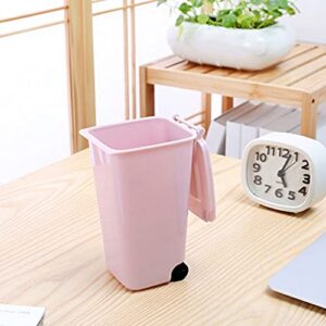 Cabilock 4pcs Mini Curbside Garbage Trash Bin Pen Holder Unique Tiny Size Recycle Can Set Pencil Cup Desktop Organizer Assorted Color