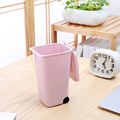 Cabilock 4pcs Mini Curbside Garbage Trash Bin Pen Holder Unique Tiny Size Recycle Can Set Pencil Cup Desktop Organizer Assorted Color