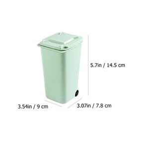 Cabilock 4pcs Mini Curbside Garbage Trash Bin Pen Holder Unique Tiny Size Recycle Can Set Pencil Cup Desktop Organizer Assorted Color