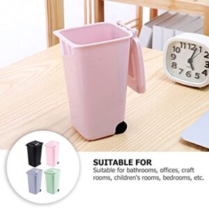 Cabilock 4pcs Mini Curbside Garbage Trash Bin Pen Holder Unique Tiny Size Recycle Can Set Pencil Cup Desktop Organizer Assorted Color