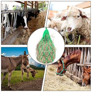 LeLePet Horse Hay Net Treat Hay Feeder, Large Hanging Feeding Slow Feed Weaver Bag for Goat Donkey, Horse Stable Stall Paddock Accessory for Rest Relieve Stress, Durable Forage Pocket