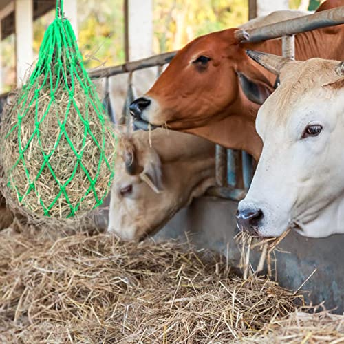 LeLePet Horse Hay Net Treat Hay Feeder, Large Hanging Feeding Slow Feed Weaver Bag for Goat Donkey, Horse Stable Stall Paddock Accessory for Rest Relieve Stress, Durable Forage Pocket