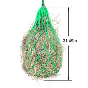 LeLePet Horse Hay Net Treat Hay Feeder, Large Hanging Feeding Slow Feed Weaver Bag for Goat Donkey, Horse Stable Stall Paddock Accessory for Rest Relieve Stress, Durable Forage Pocket